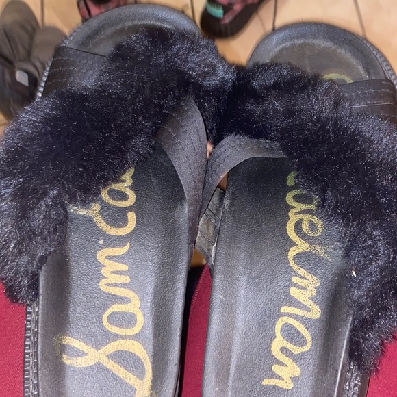 Sam Edelman Shoes - Women cross fur slides